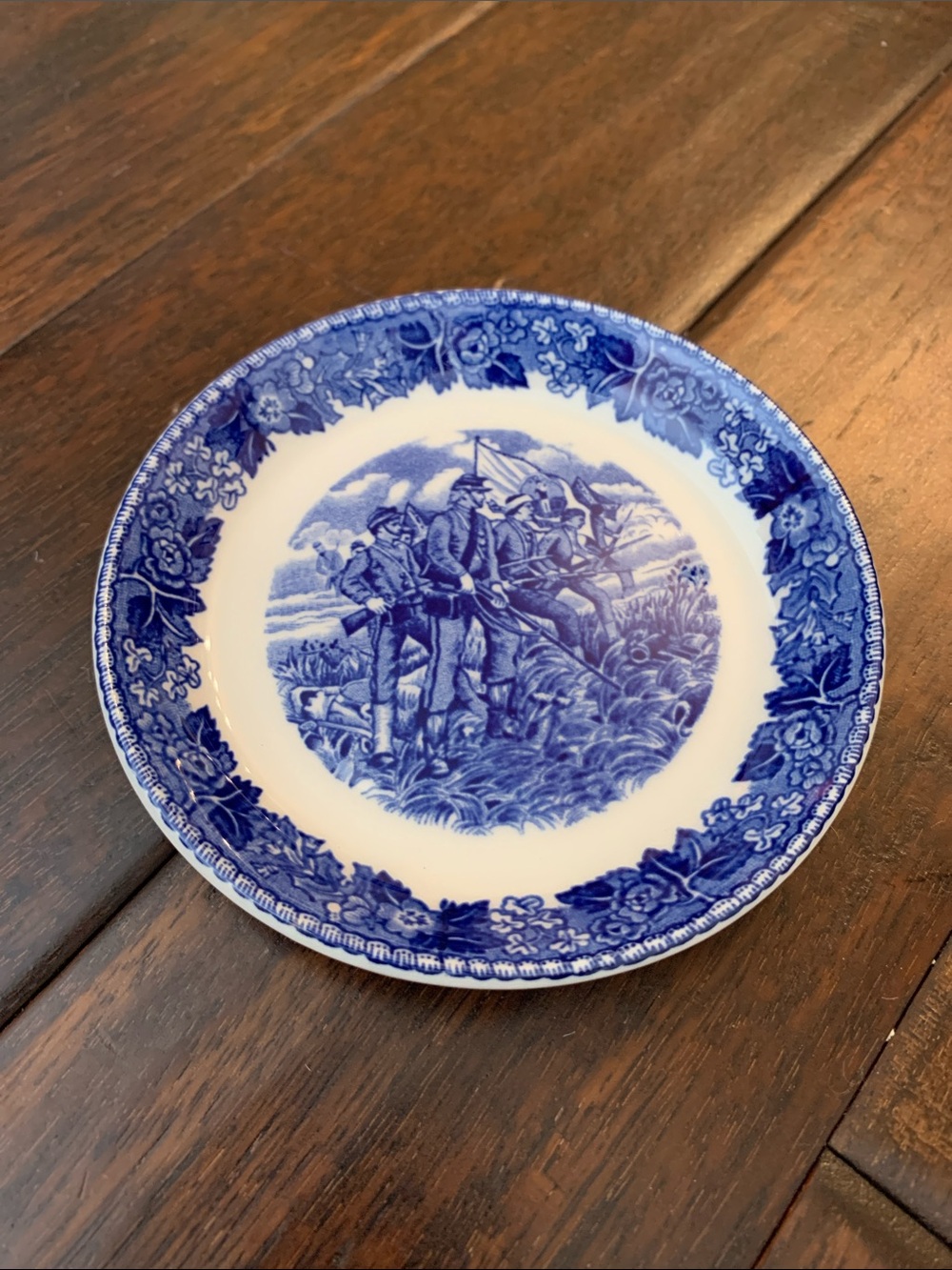 VMI Virginia Military Institute Blue & White Trinket Dish Battle of New Market